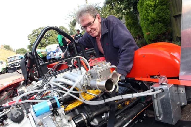 Rick Collins pictured in 2013 at the Weird and Wonderful Wheels event, held every year at the White Horse