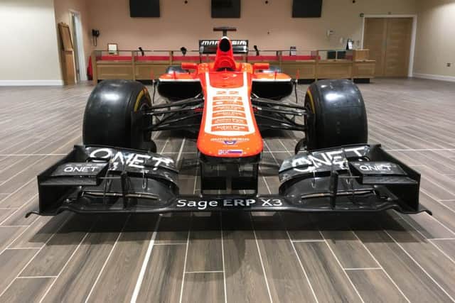 The Marussia MR02 F1 car is believed to be a prized asset in the auction of cars owned by the former Banbury team. It was driven by Max Chilton and the late Jules Bianchi. NNL-160127-103533001
