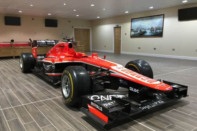 The Marussia MR02 F1 car is believed to be a prized asset in the auction of cars owned by the former Banbury team. It was driven by Max Chilton and the late Jules Bianchi. NNL-160127-103547001