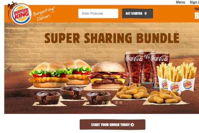 Burger King Delivers offers sharing bundles too