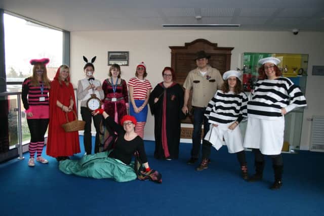 Teachers at Banbury Academy dress up as their favourite book characters for World Book Day. NNL-160803-141818001