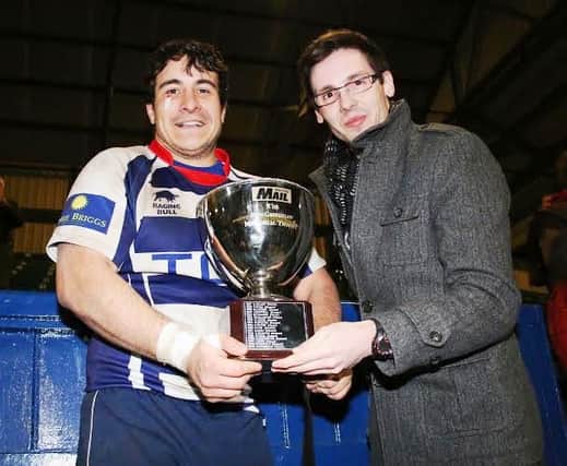 Manu Paniagua received the man-of-the-match trophy following Banbury Bulls cup victory