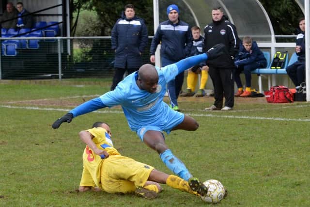 Ade Talabi bagged Ardley United's second goal at Highworth Town