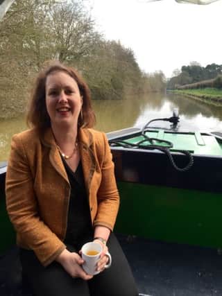 Victoria Prentis MP takes a ride along the canal NNL-160305-105903001