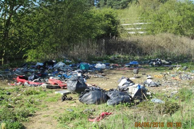Flytipping in Banbury field