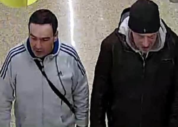 Thames Valley Police has released a CCTV image of two men who might have information about a shoplifting in Chipping Norton NNL-160531-125449001