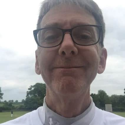 TSB Banbury branch manager Gareth Nichols had his beard shaved off at a cricket match organised to raise money for Katharine House Hospice. NNL-160706-151250001