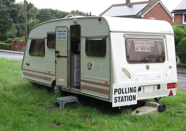 An unusual polling station in Suffolk