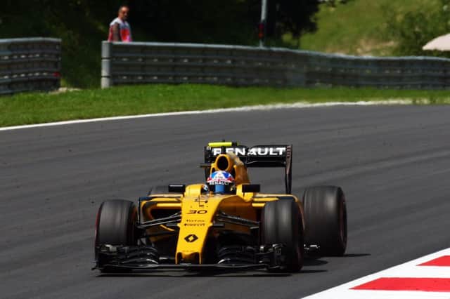 Jolyon Palmer driving for Enstone's Renault Sport F1 Team at the 
Austrian Grand Prix