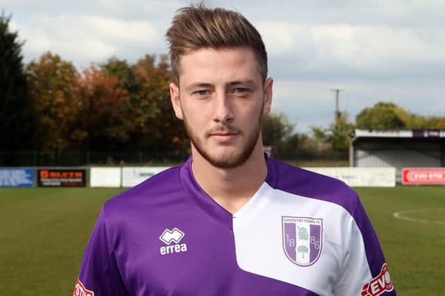 James Tricks bagged a brace on his return to Daventry Town
