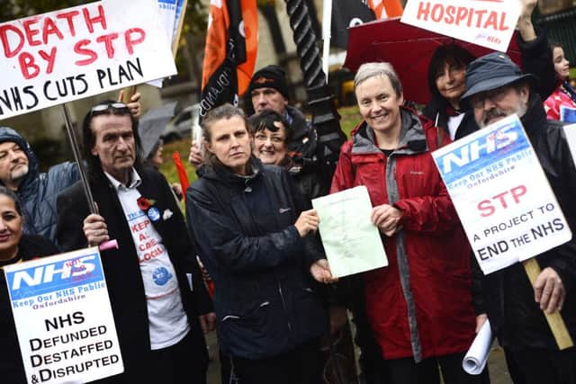 Keep the Horton General campaigners at last Friday's march in London. Photos by Mark Bigelow