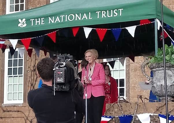 Mary Berry at Upton House before rain stopped play NNL-161111-132852001