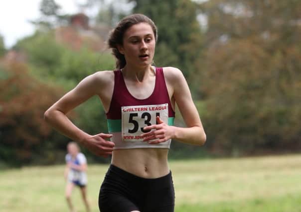 Banbury Harrier Emily Thompson produced a strong run in the Chiltern Cross Country League fixture