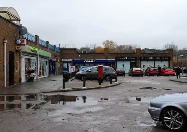 Ruscote Arcade shops in Longlandes Road, Banbury. There has been car crime in the area. NNL-161122-124104009