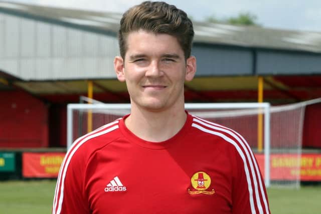 Banbury United keeper Jack Harding kept his side in the game