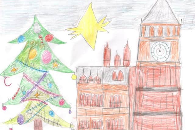 The winning and runner-up entries for MP Victoria Prentis' Christmas card competition. Lucy England's winning entry. NNL-161124-163640001