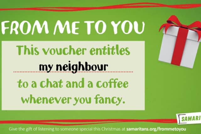 Samaritans #RealChristmas vouchers are free to download NNL-160912-114119001