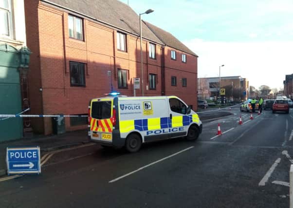 Police cordon off George Street after pools of blood are reported NNL-161214-120807001