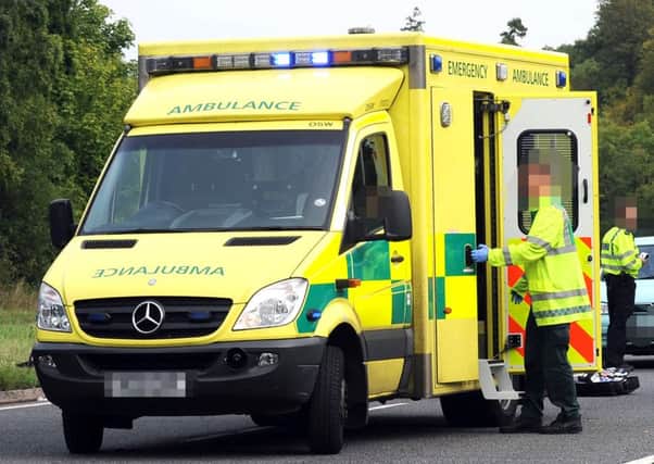Two ambulances attended this morning's crash on the Broughton Road