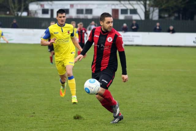 Steve Diggin gave Brackley Town the lead at Stockport County