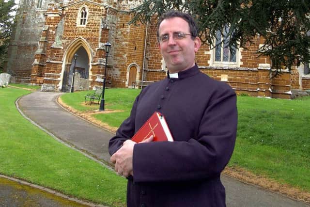 Finedon, Rev Richard Coles, new vicar of St Mary's  Church working part-time as priest-in-charge of St Mary's and BBC presenter on Radio Four. 
Monday, 04 April 2011 NNL-170120-105918001