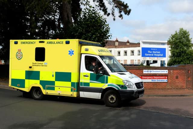 South Central Ambulance Service. The Horton General Hospital, Banbury. Emercency Ambulance. NNL-160816-115834009