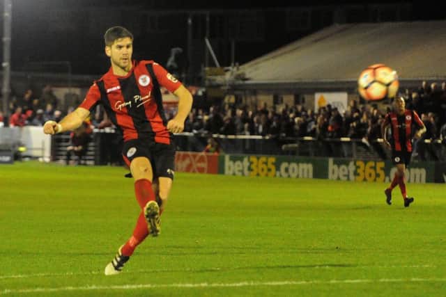 Brackley Town's James Armson missed a penalty before hitting the equaliser against Altrincham