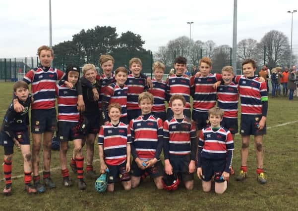 The U13 1st XIII team from Winchester House School