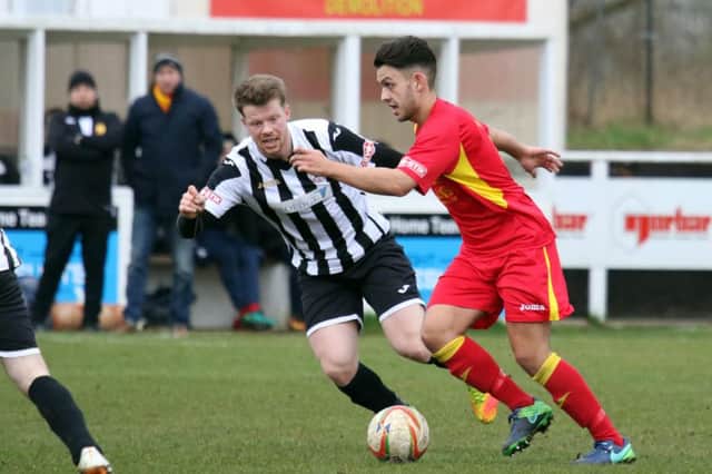 Zac McEachran scored Banbury United's second goal at Frome Town