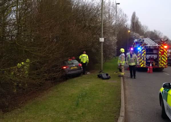 Two people were trapped in a car on Concord Avenue, in Banbury on Saturday. NNL-170314-100752001