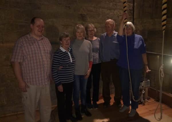 Richard Timms(L) with the All Saint's bell ringers NNL-170313-150511001