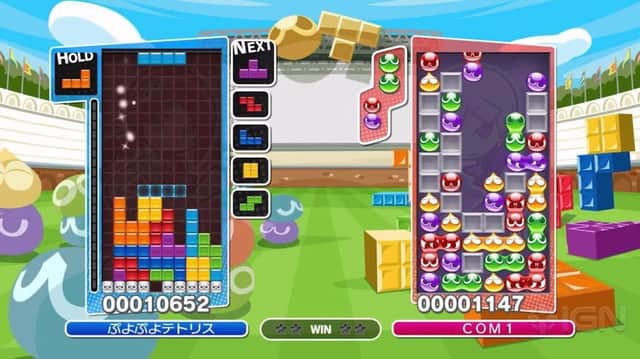 Puyo Puyo Tetris is a mash-up which actually works, and it looks great too