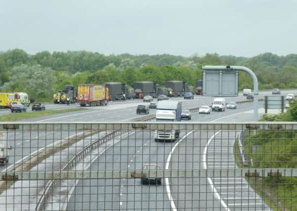 A convoy transporting nuclear warheads was forced to stop on the M40 after one of its escort vehicles broke down. NNL-170516-160244001