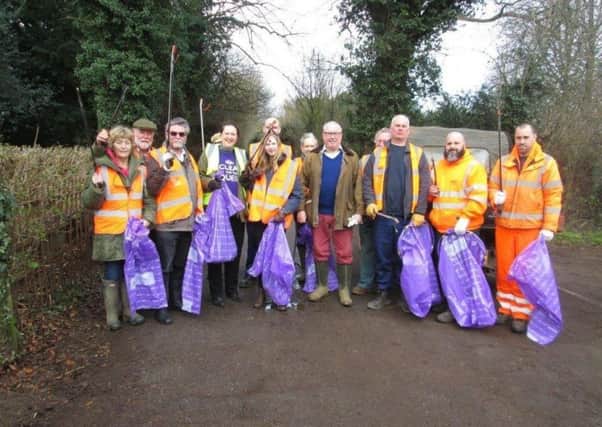 Volunteers at last year's Clean for the Queen litter pick on the Salt Way