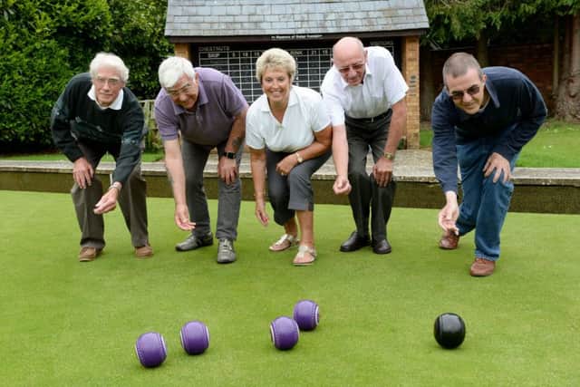 Banbury Chestnuts Bowls Club, are looking for new members. From the left, Colin Taylor, treasurer, Dai Evans, captain, Pat Ray, ladies captain, Brian Ray, past captain and Martyn Cooper, secretary. NNL-170530-145800009