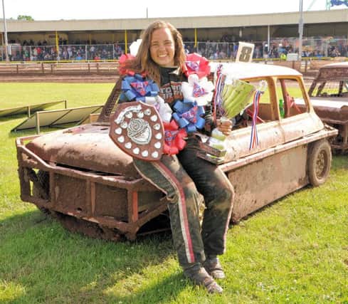 Catherine Harris with her trophy after winning at Sheffield. Photo: Paul Tully Photography