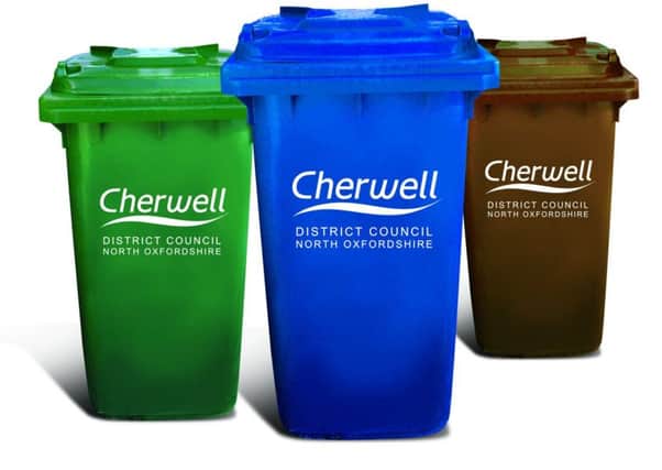Cherwell District Council bins. NNL-170721-113513001