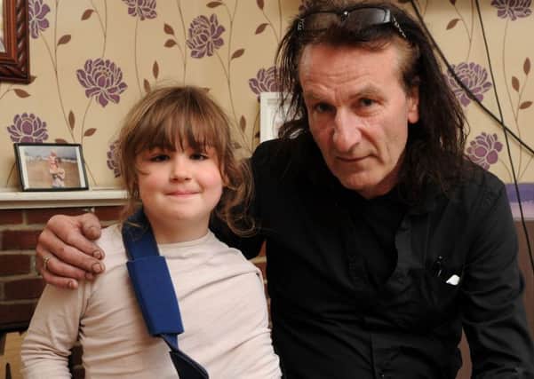 Audee Mae Strangwood, from Horley, pictured last year with her father, Keith Strangwood. NNL-170310-160815009