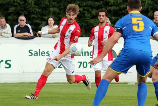 James Armson gave Brackley Town the lead at FC United of Manchester