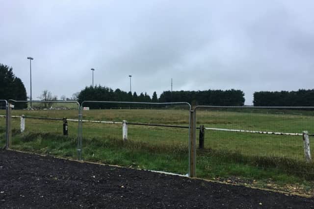 The football pitch on Walterbush Road in Chipping Norton has not been used in years, with the stand recently knocked down NNL-171018-092915001