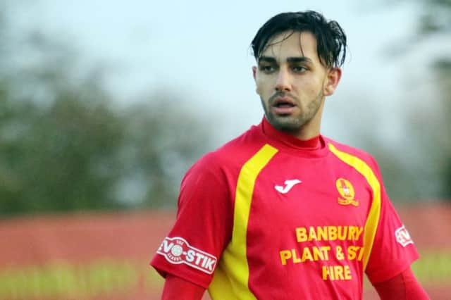 Banbury United's Ravi Shamsi will miss thematch against Kings Lynn Town as he begins a three-match suspension