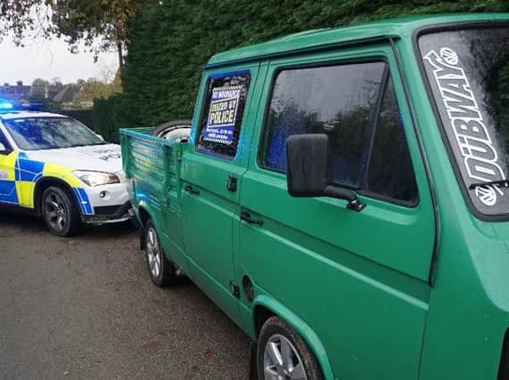 The Volkswagen Transporter seized by the police in Shipston as the driver was not insured. Photo: Warwickshire Police