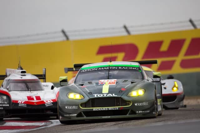 The #98 V8 Vantage GTE of Paul Dalla Lana, Pedro Lamy and Mathias Lauda on the way to victory in Shanghai