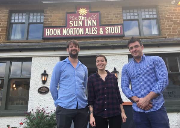 The Sun Inns new management team, left to right, Mark Higgs, Alex Waddell and Matthew Ayers NNL-171114-130459001