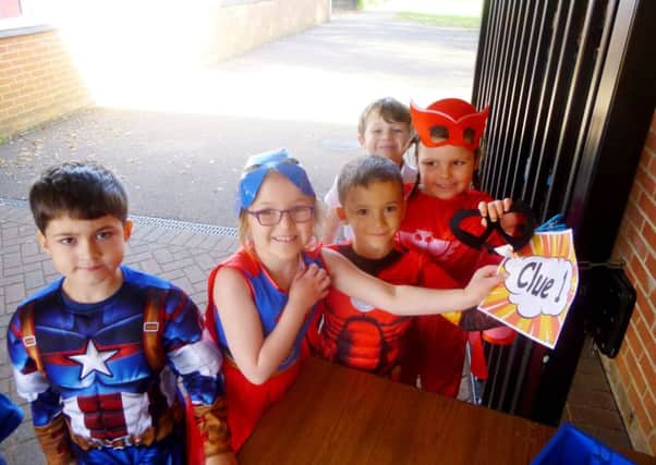 Year two pupils at Bishop Loveday School dress up for superhero day NNL-171113-150612001